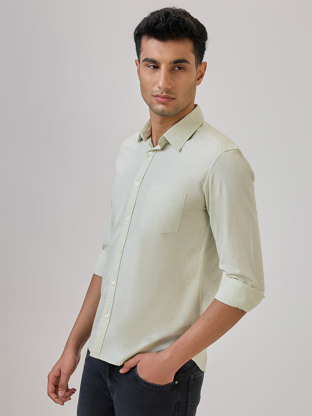 Parx Green Casual Shirt 