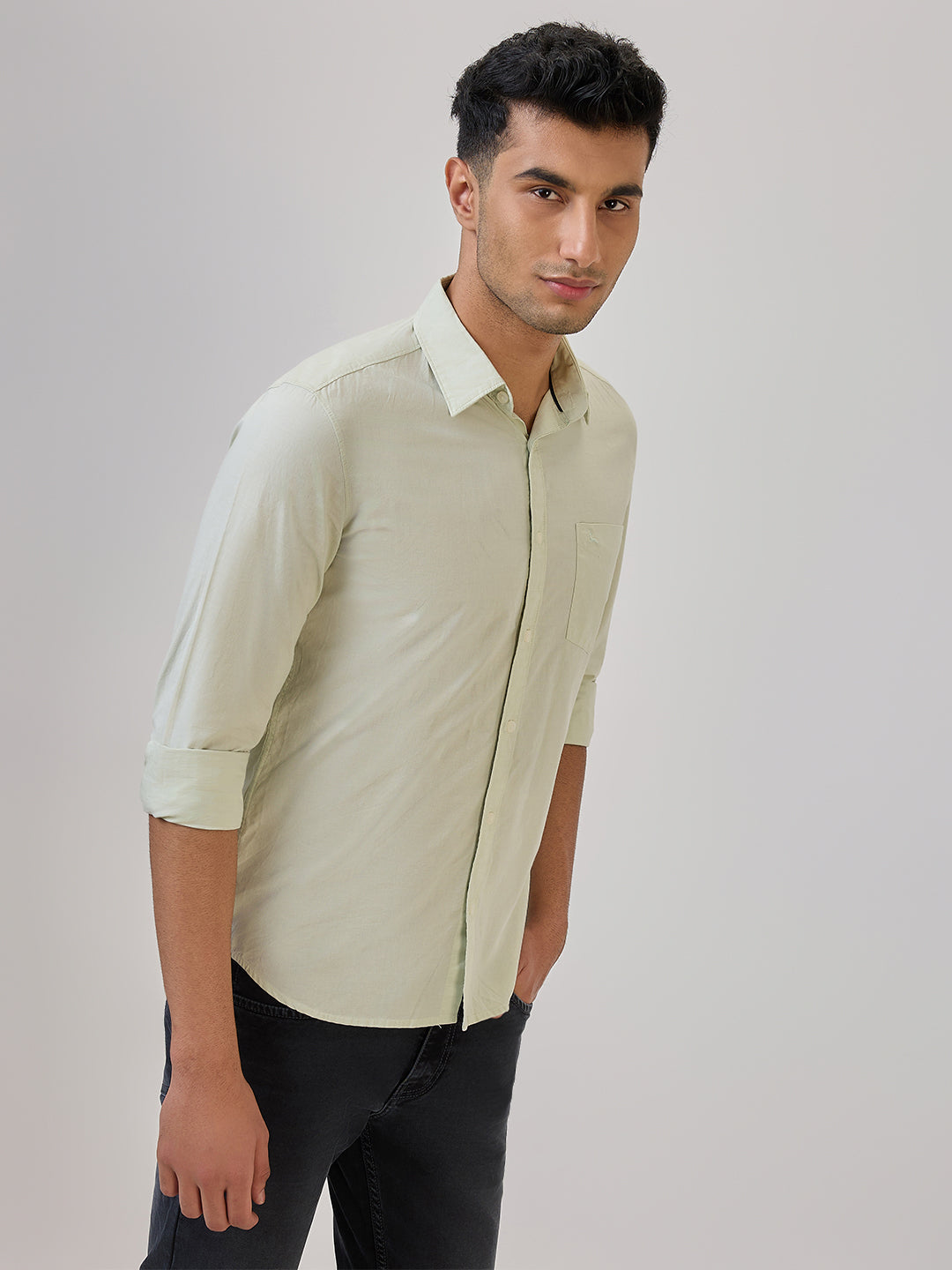 Parx Green Casual Shirt 