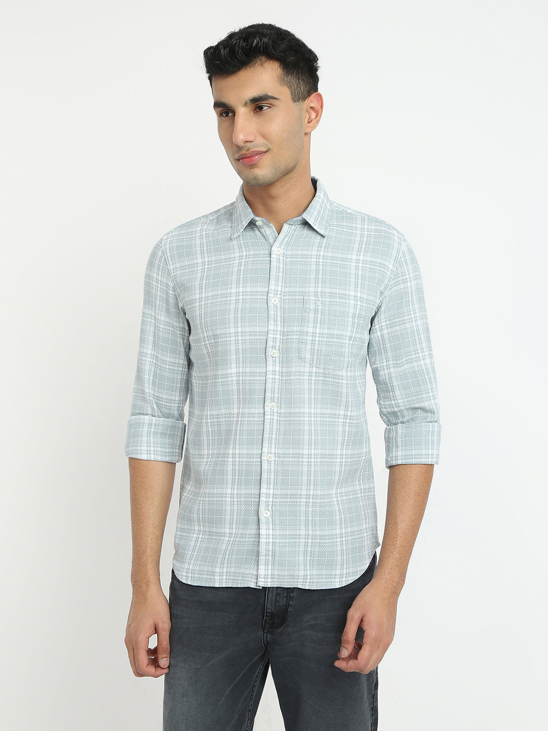 Parx Grey Casual Shirt 