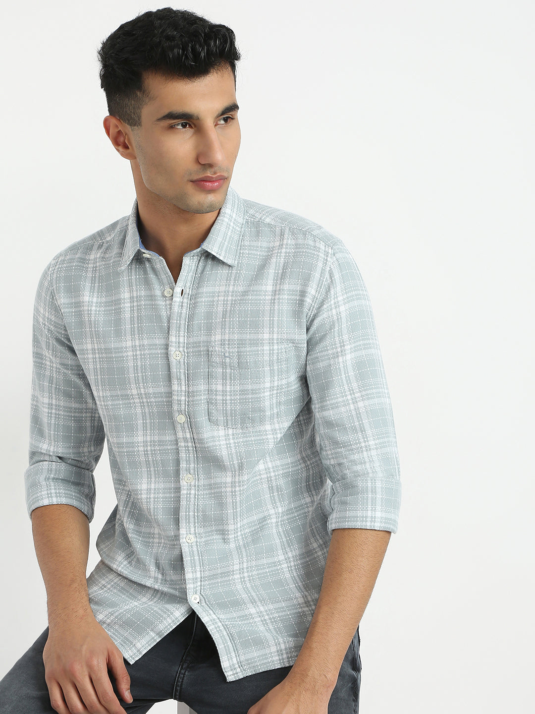 Parx Grey Casual Shirt 