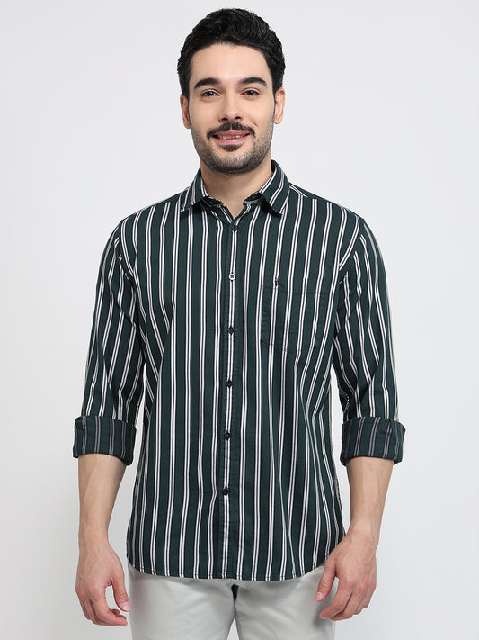Parx Green Casual Shirt