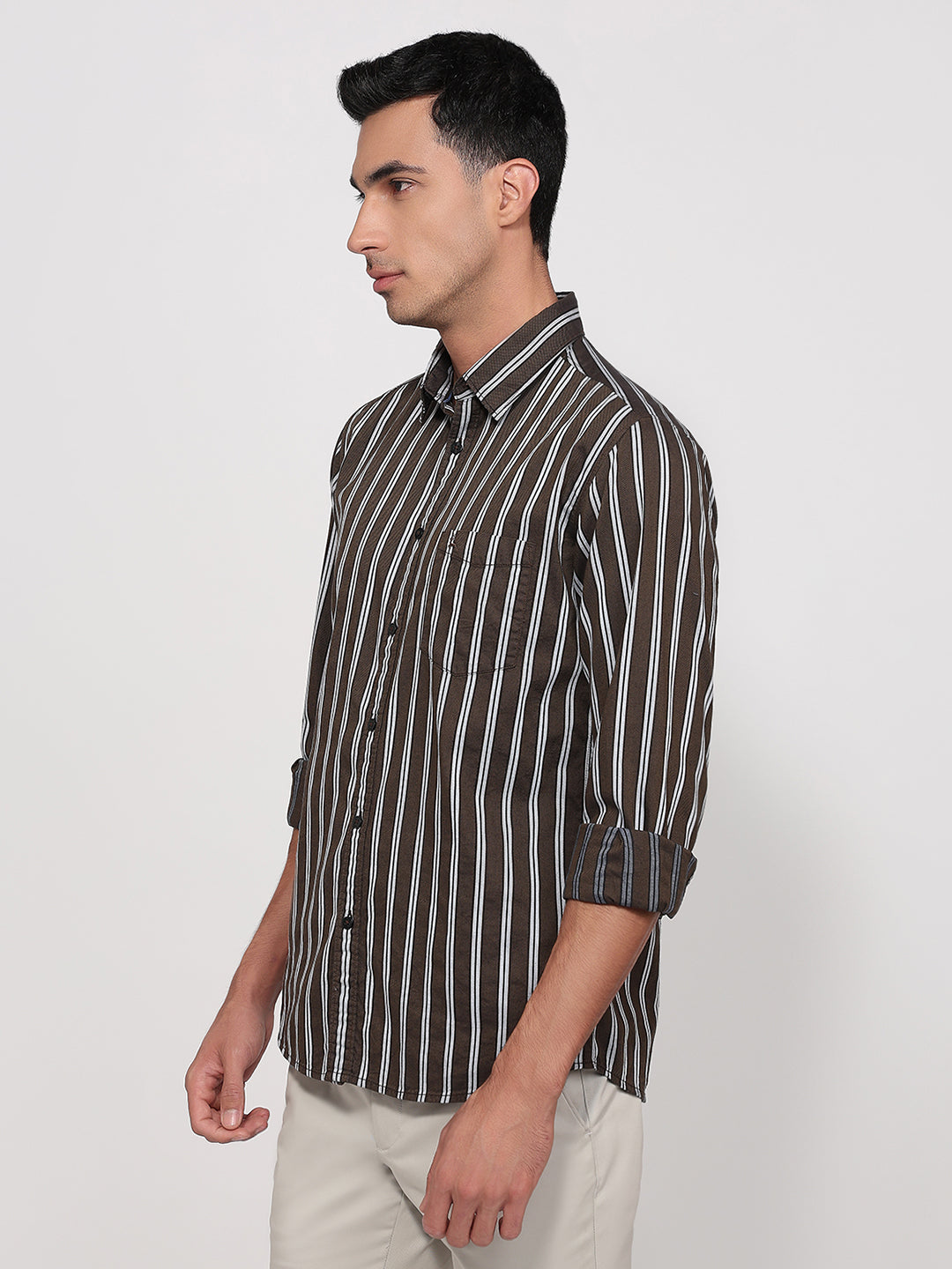Parx Brown Casual Shirt