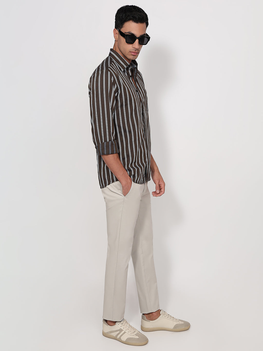 Parx Brown Casual Shirt