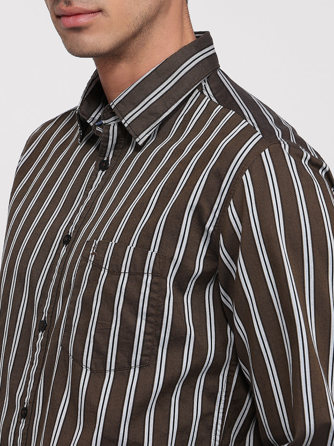 Parx Brown Casual Shirt