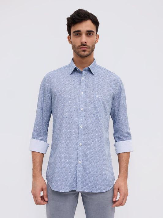 Parx Blue Casual Shirt