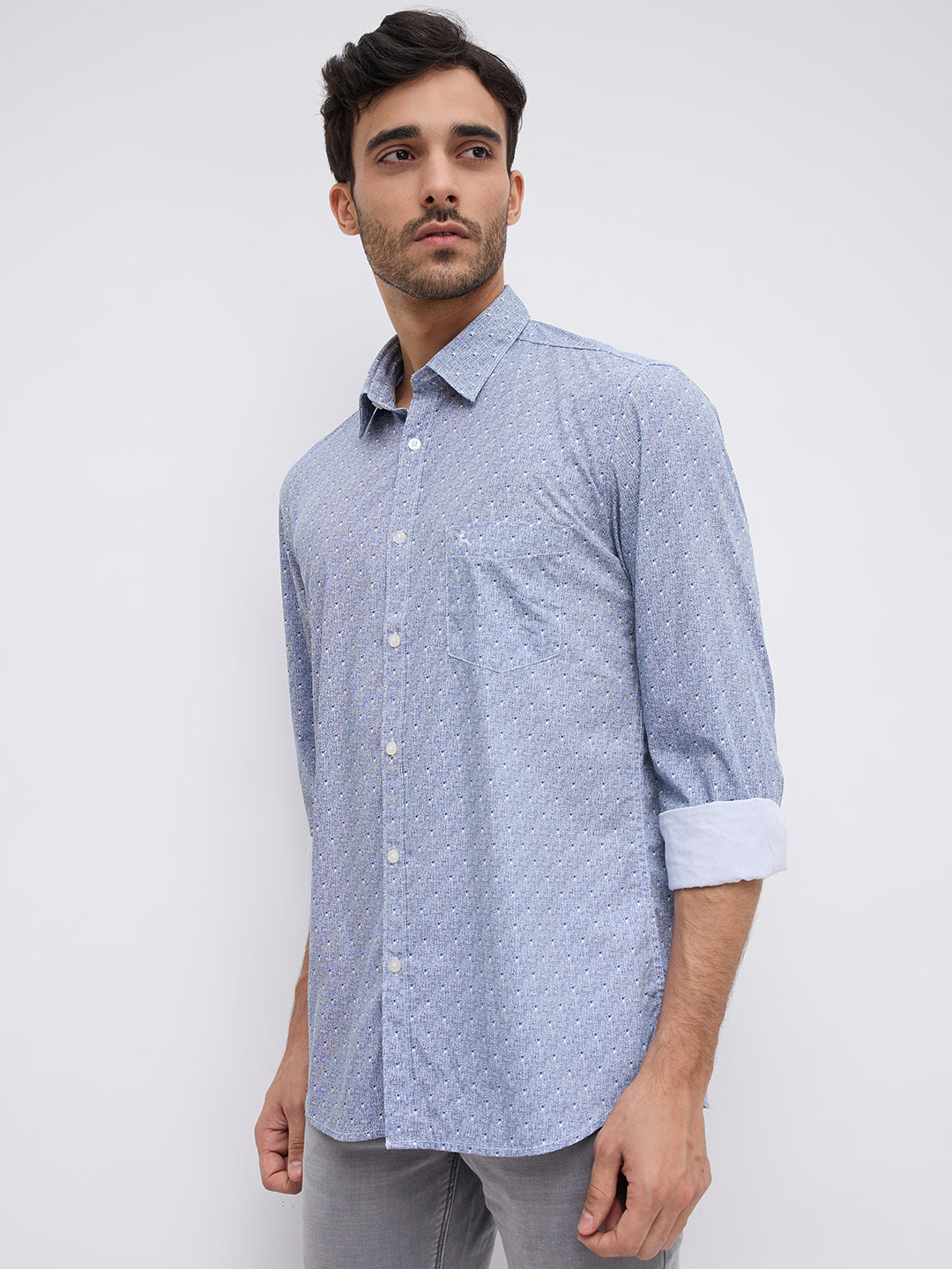 Parx Blue Casual Shirt