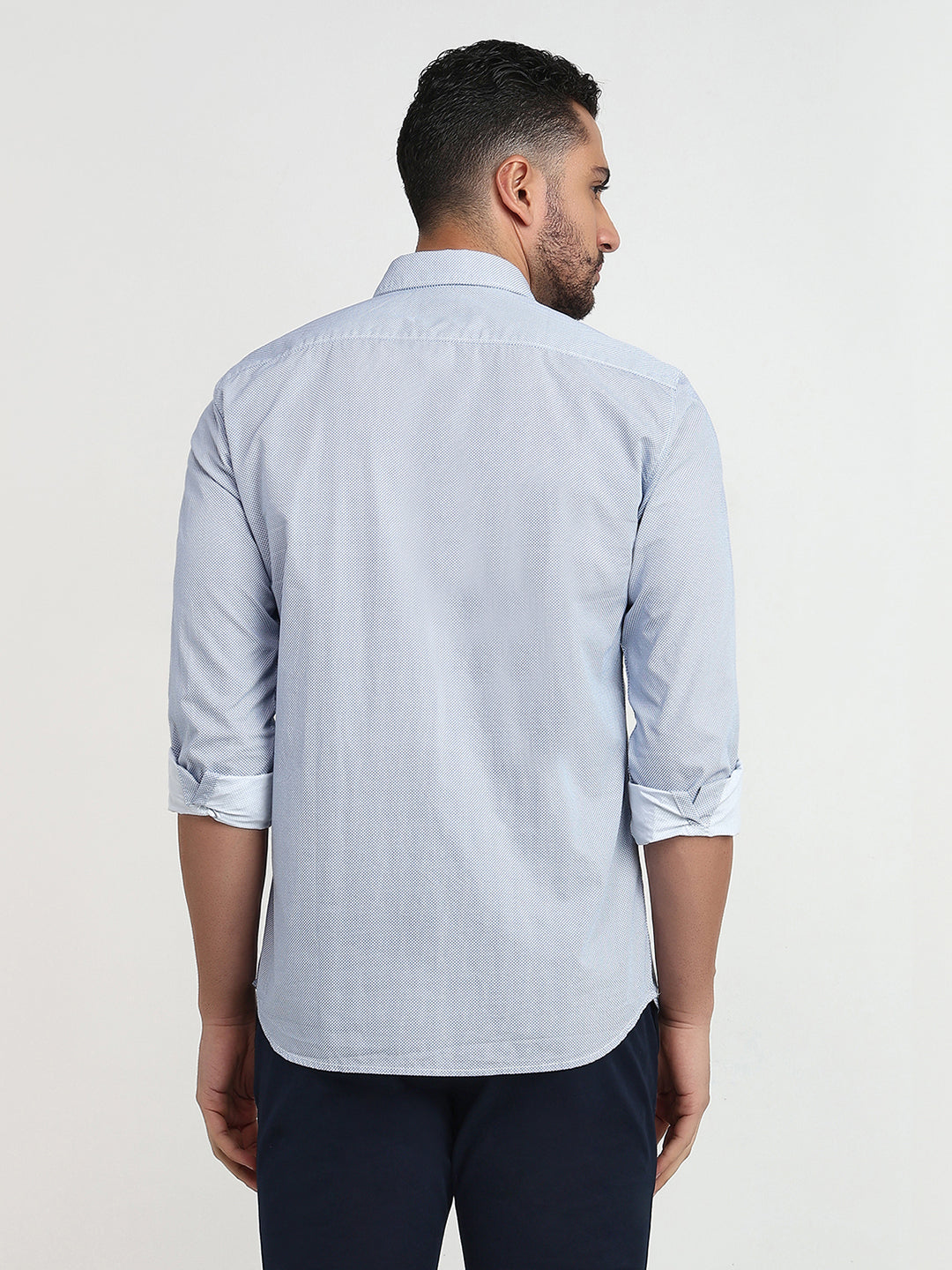 Parx Men White Slim Fit Printed Casual Shirt