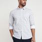 Parx Men White Printed Slim Fit Cotton Casual Shirt