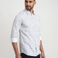 Parx Men White Printed Slim Fit Cotton Casual Shirt