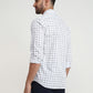 Parx Men White Printed Slim Fit Cotton Casual Shirt