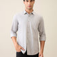 Parx Men Grey Printed Slim Fit Cotton Casual Shirt