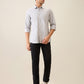 Parx Men Grey Printed Slim Fit Cotton Casual Shirt
