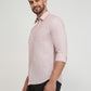Parx Men Orange Printed Slim Fit Cotton Casual Shirt