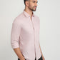 Parx Men Orange Printed Slim Fit Cotton Casual Shirt