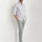 Parx Men Grey Slim Fit Printed Casual Shirt