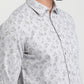 Parx Men Grey Slim Fit Printed Casual Shirt