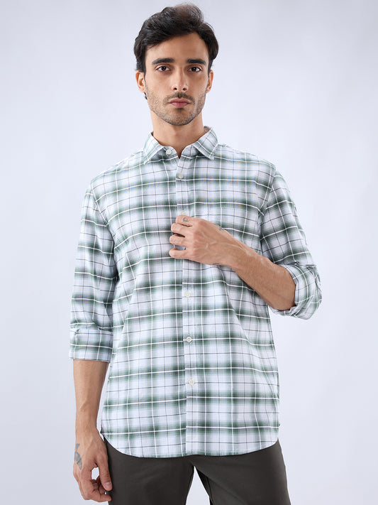 Parx Green Casual Shirt
