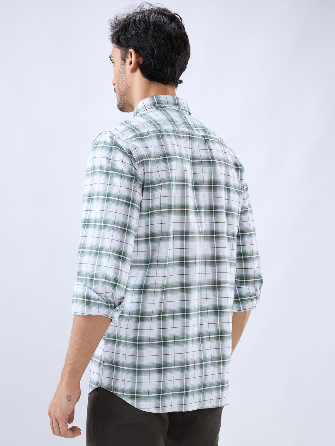 Parx Green Casual Shirt