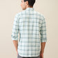 Parx Men Green Checks Slim Fit Cotton Casual Shirt