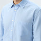 Parx Men Blue Slim Fit Solid Casual Shirt