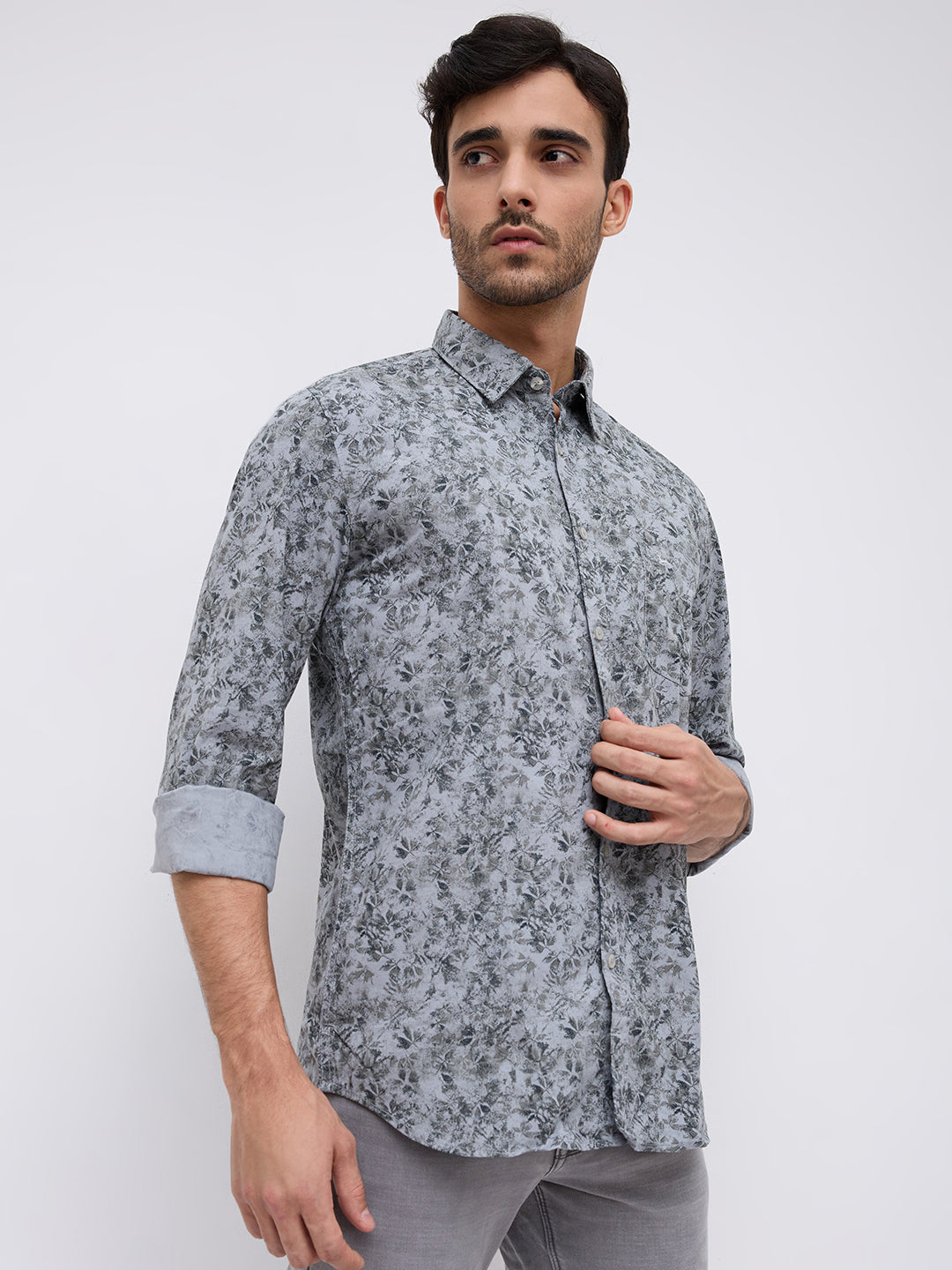 Parx Grey Casual Shirt