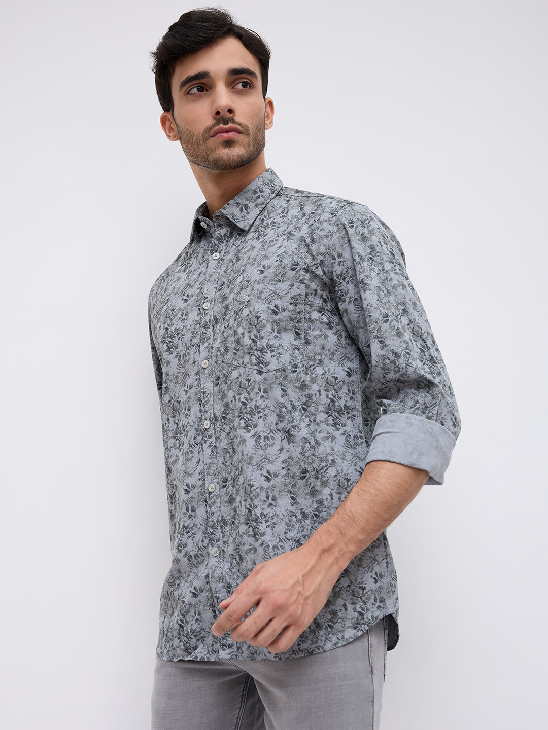 Parx Grey Casual Shirt