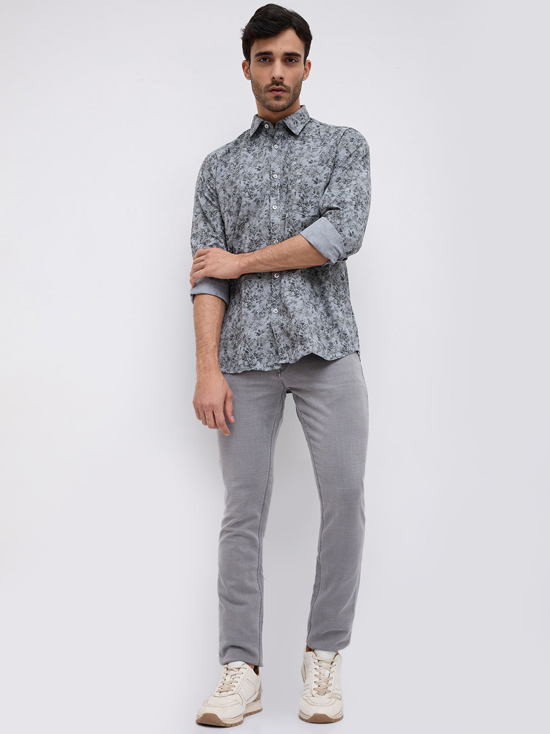 Parx Grey Casual Shirt