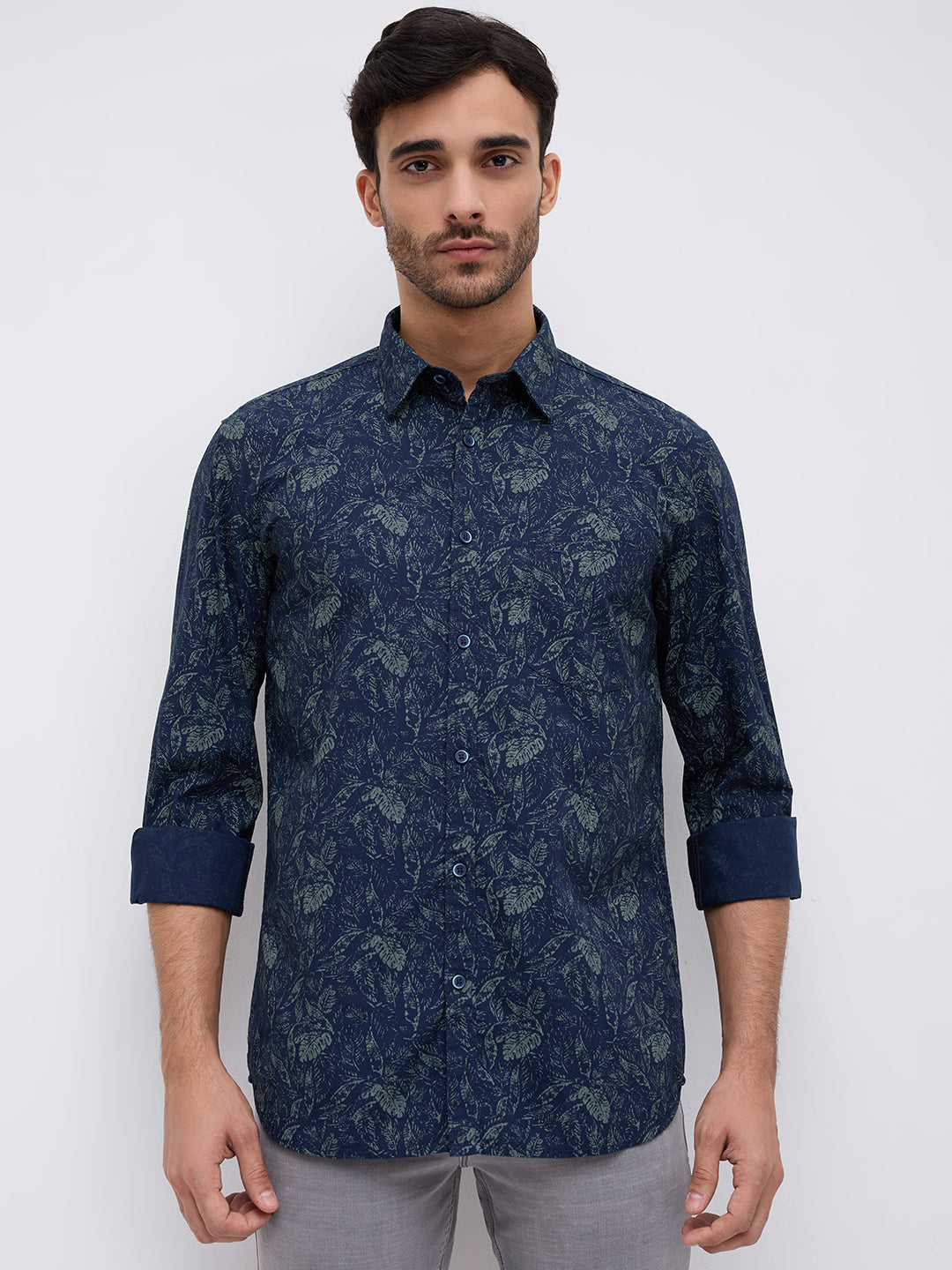 Parx Blue Casual Shirt