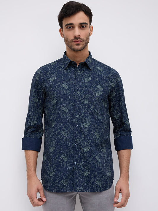 Parx Blue Casual Shirt