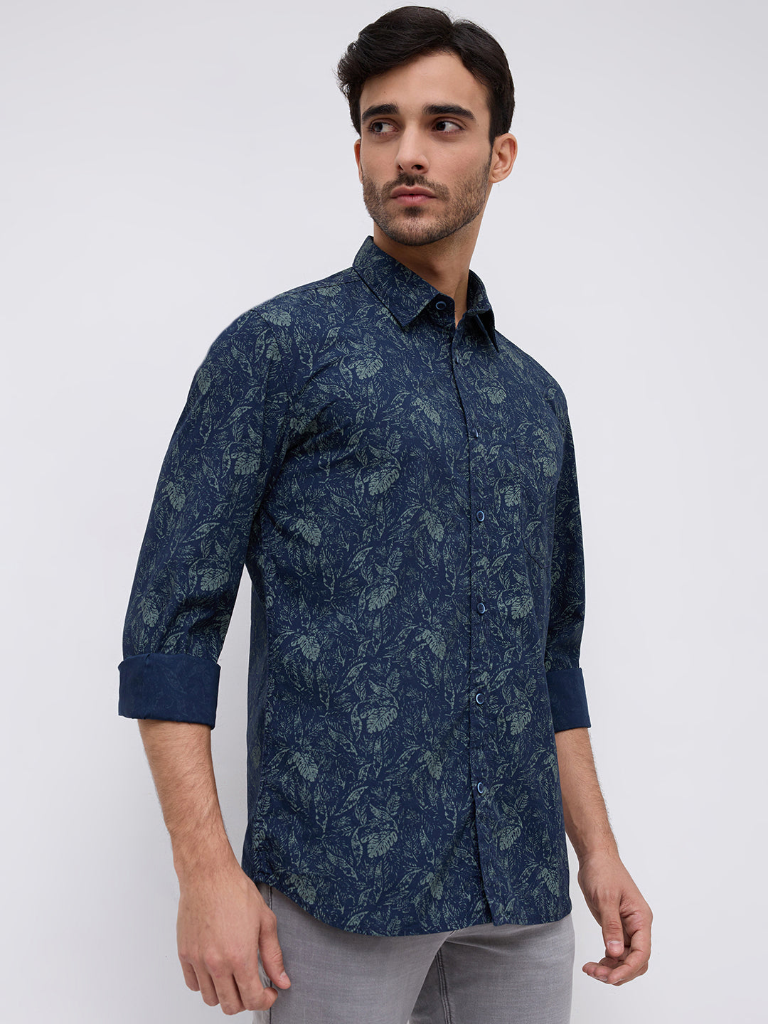 Parx Blue Casual Shirt