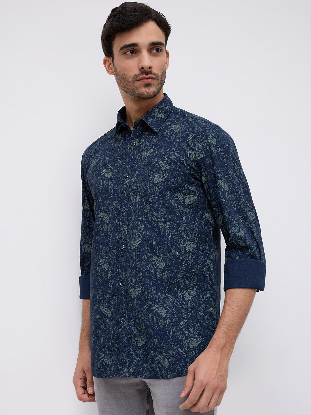 Parx Blue Casual Shirt