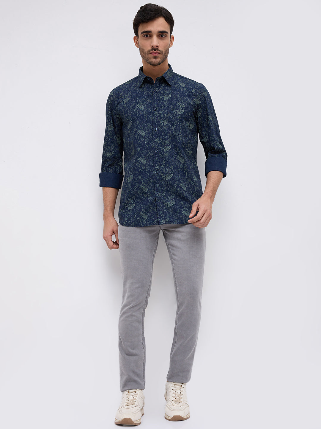 Parx Blue Casual Shirt