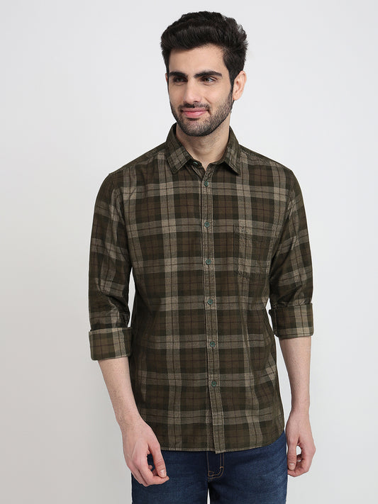 Parx Green Casual Shirt 