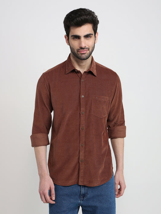 Parx Brown Casual Shirt 