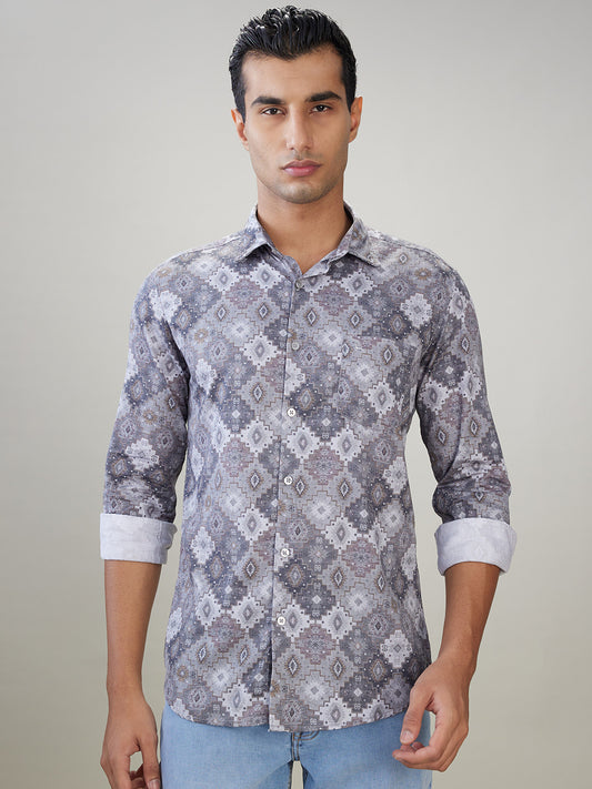 Parx Grey Casual Shirt 