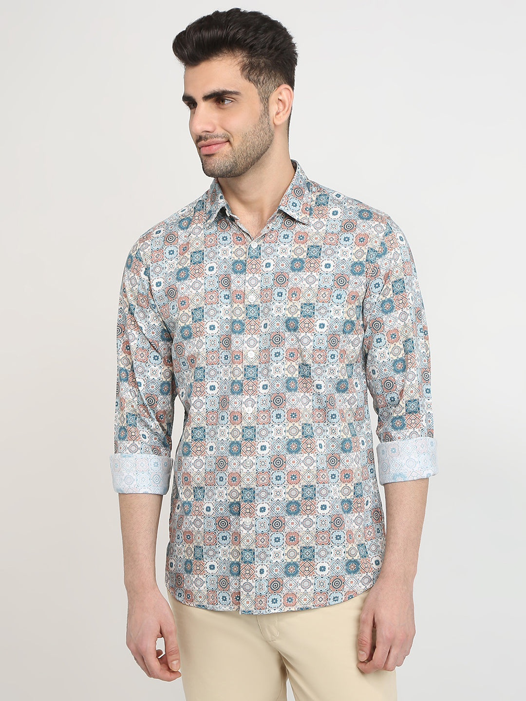 Parx Blue Casual Shirt