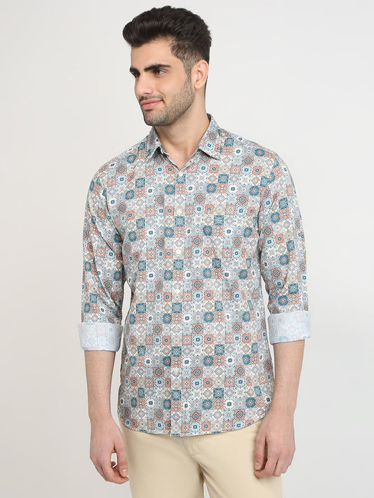 Parx Blue Casual Shirt