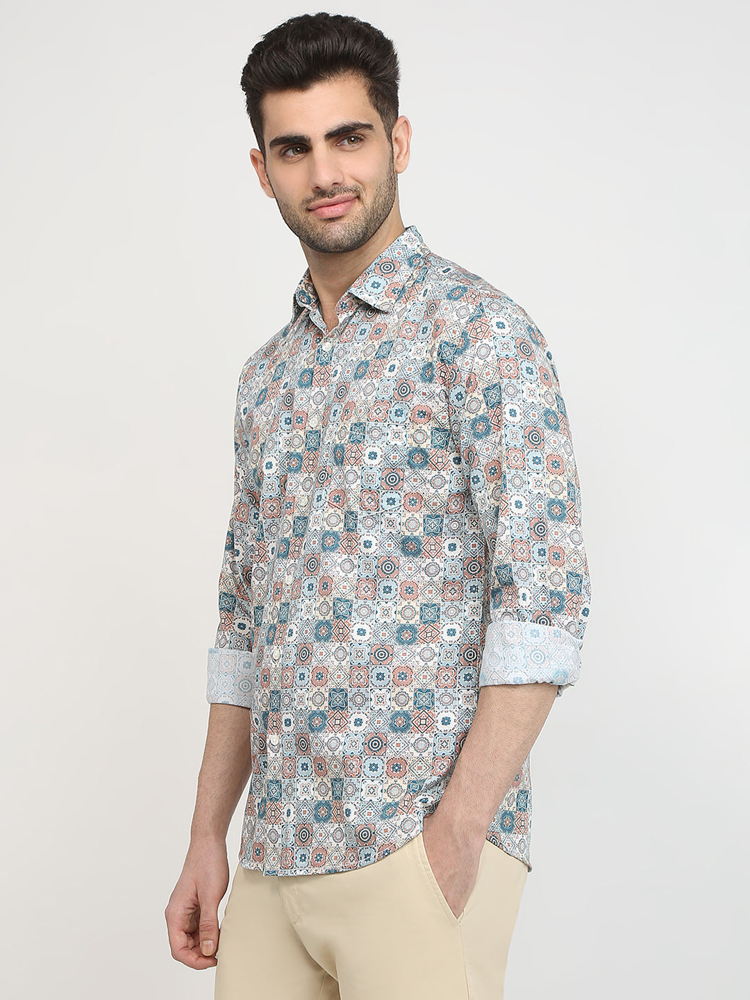 Parx Blue Casual Shirt