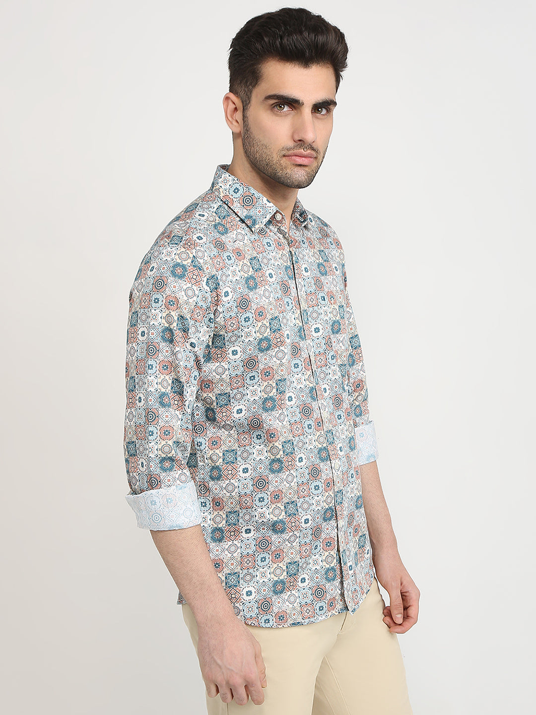 Parx Blue Casual Shirt