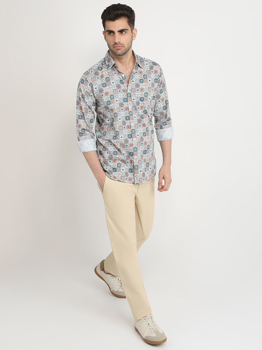 Parx Blue Casual Shirt