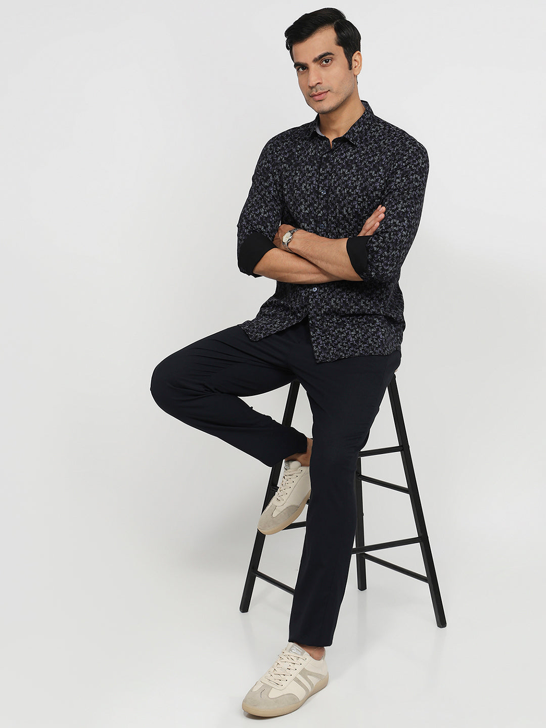 Parx Blue Casual Shirt