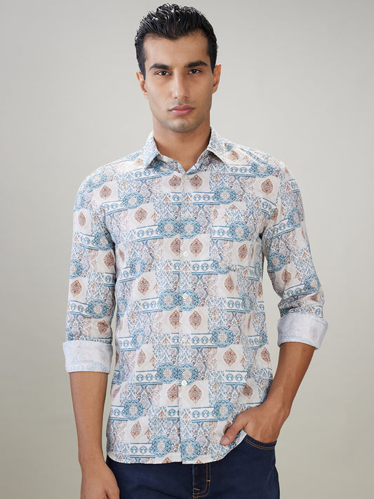 Parx Brown Casual Shirt 