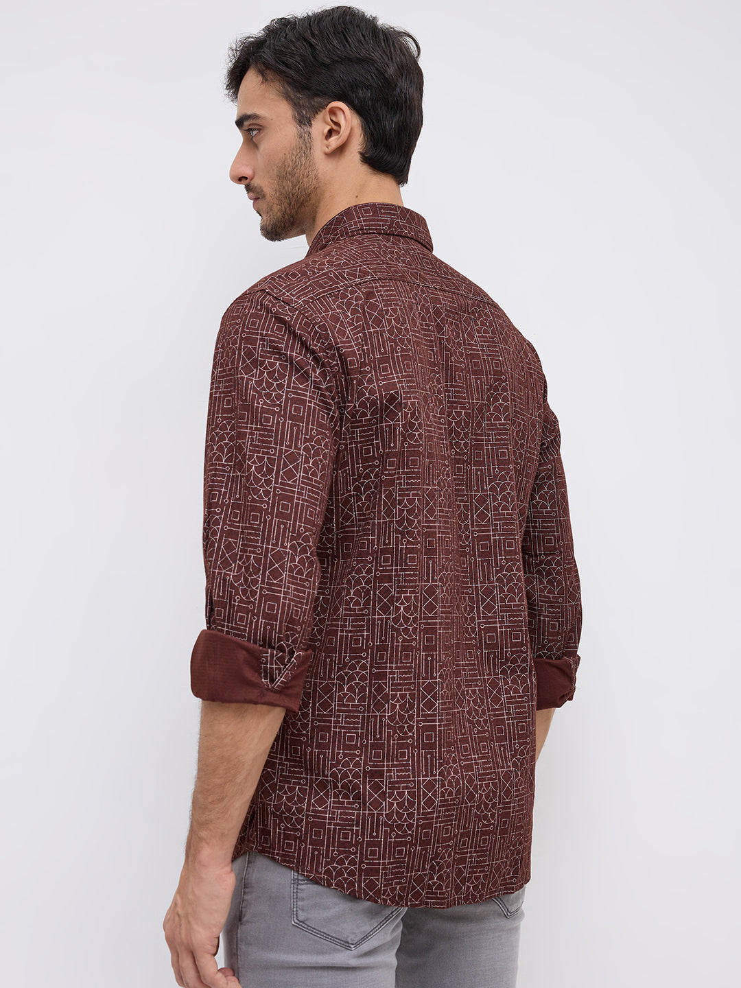 Parx Brown Casual Shirt