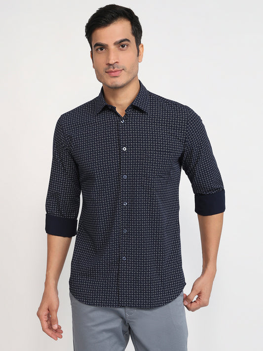 Parx Blue Casual Shirt