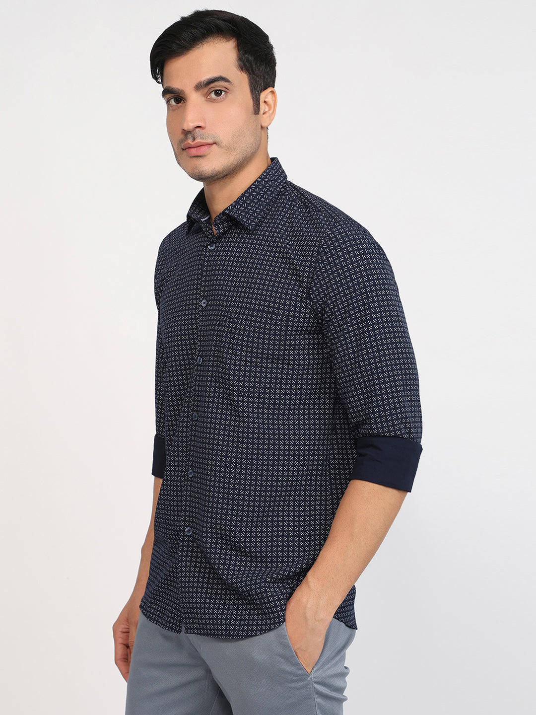 Parx Blue Casual Shirt