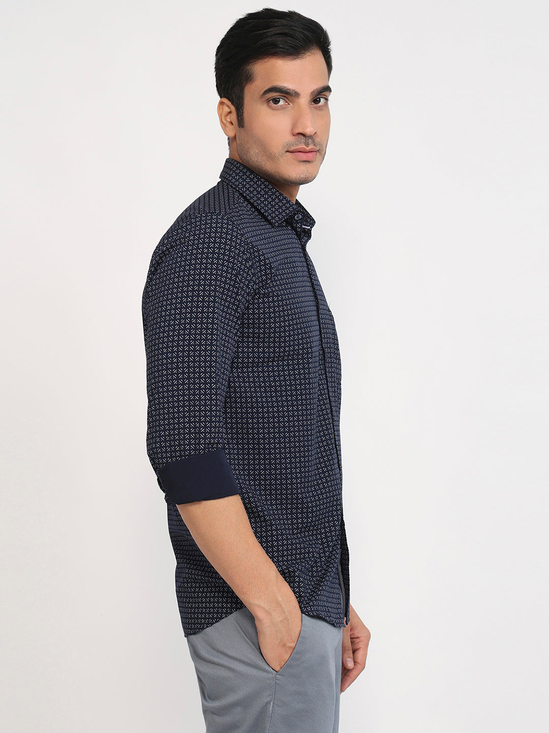 Parx Blue Casual Shirt