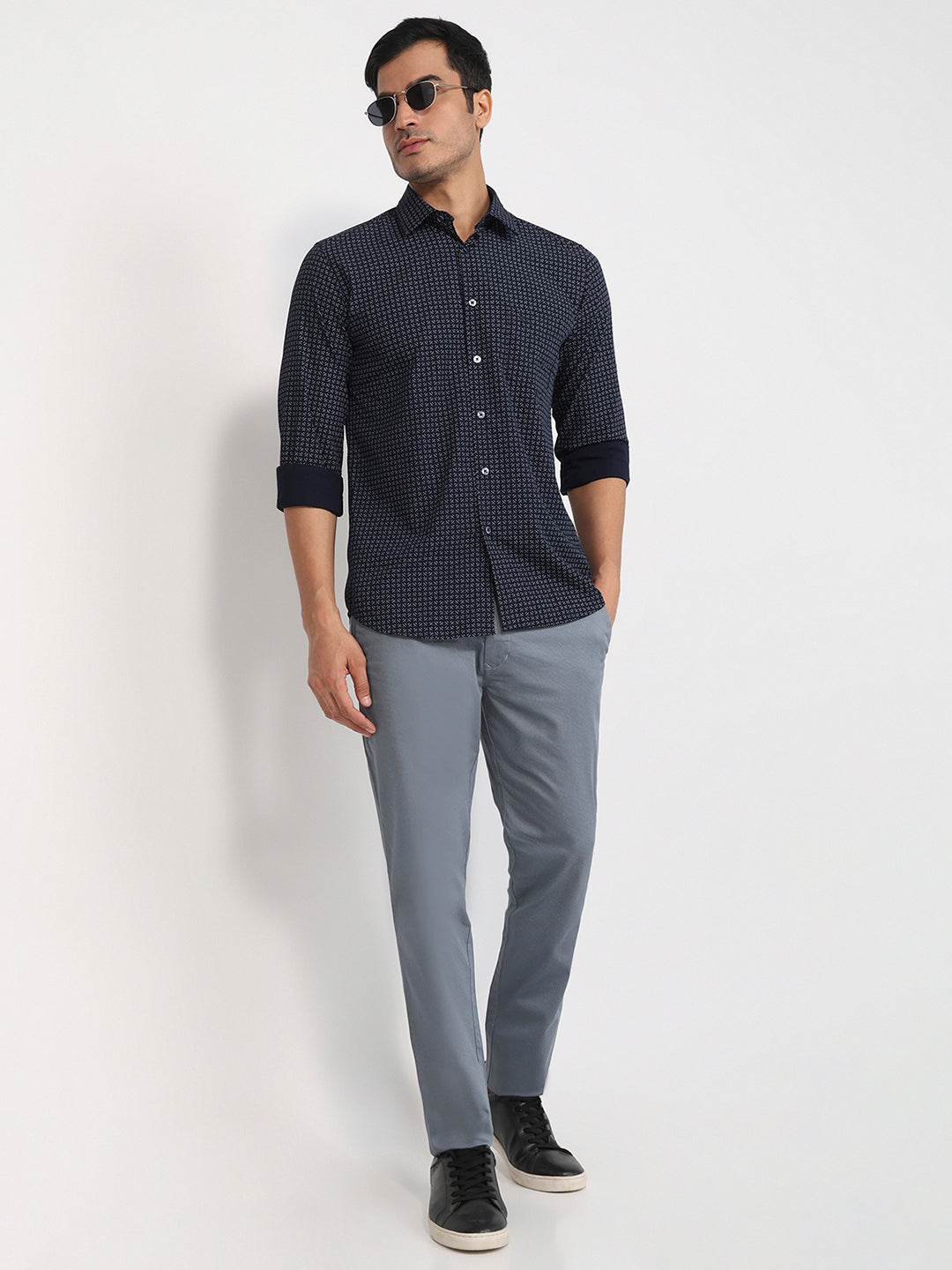 Parx Blue Casual Shirt