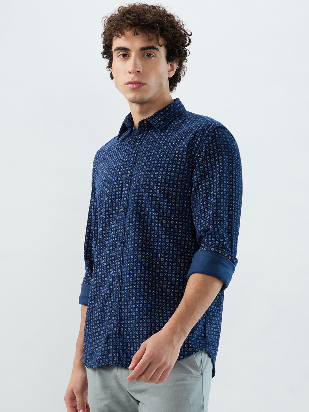 Parx Blue Casual Shirt