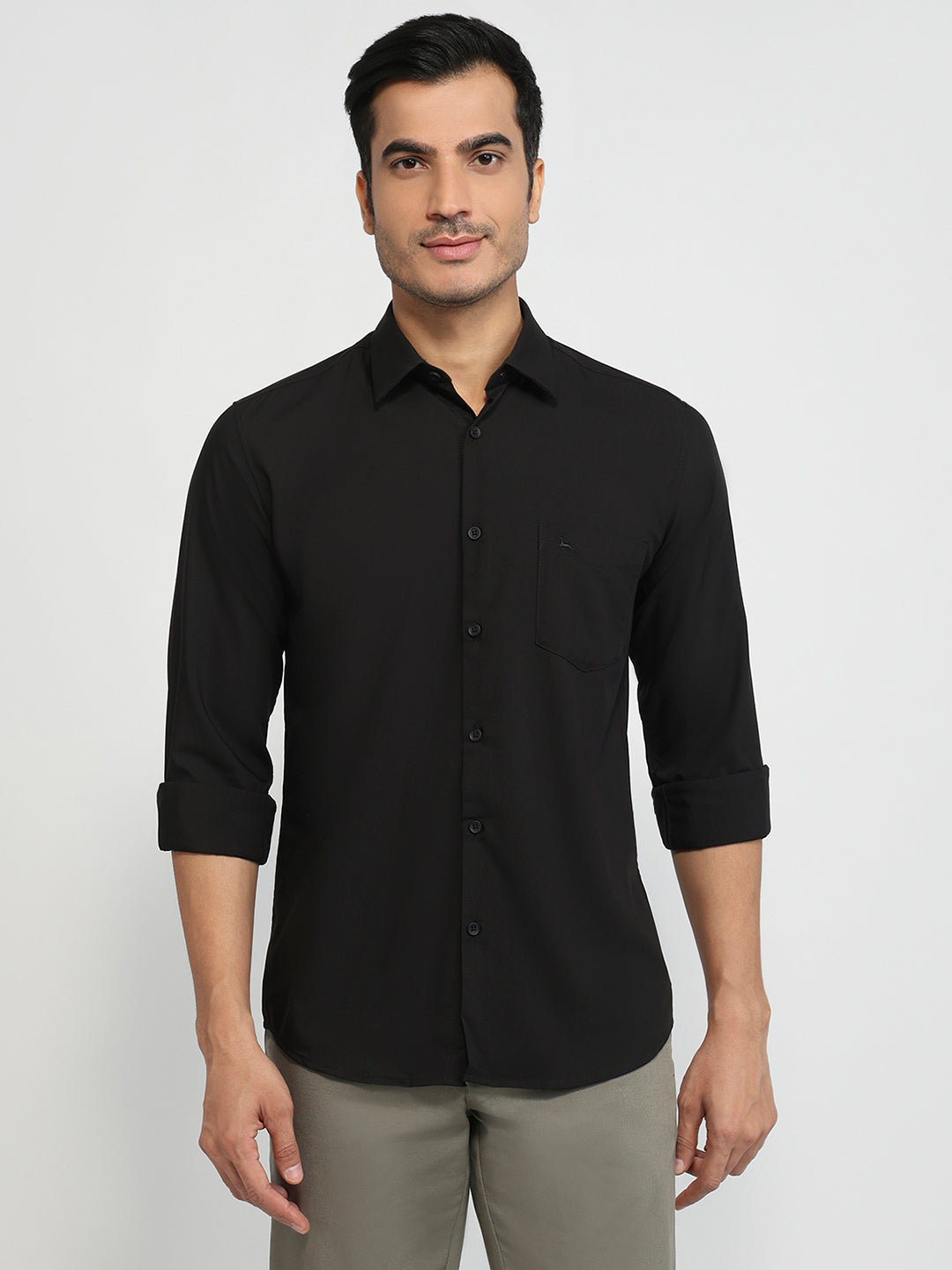 Parx Black Casual Shirt