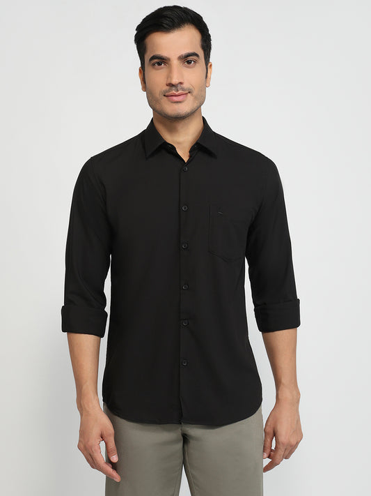 Parx Black Casual Shirt